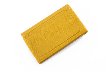 household soap isolated on a white background. The concept of cleanliness