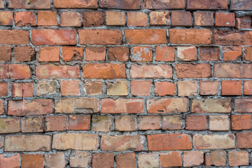 Old Brick Wall Background from Northern Europe