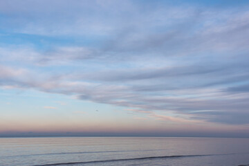 Fototapeta na wymiar Baltic Sea Coast in Winter in Latvia on Clear Day