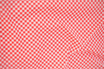 Classic pink plaid fabric or tablecloth background 