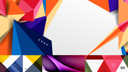 Set of beautiful minimal design geometric abstract backgrounds. Vector illustration for covers, banners, flyers and posters and other designs