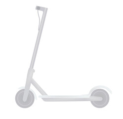 White electric scooter. vector illustration