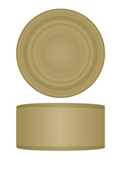 Chrome metallic can. vector illustration