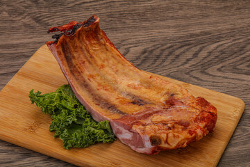 Smoked pork ribs with spices