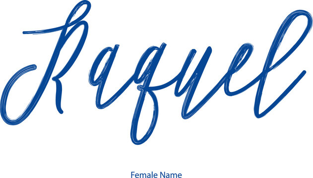Raquel Female name - in Stylish Lettering Cursive Typography Text