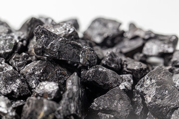 raw coal isolated in white background