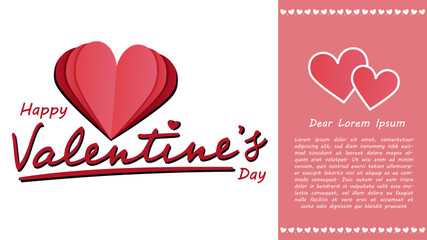 Fototapeta na wymiar Happy Valentine's day greeting card template