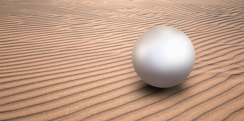 Sand dune waves with white pearl