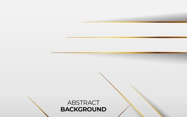 modern white abstract vector background with golden line