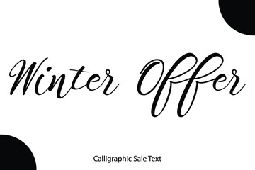 Winter Offer Typography Text For Sale Banners Flyers and Templates