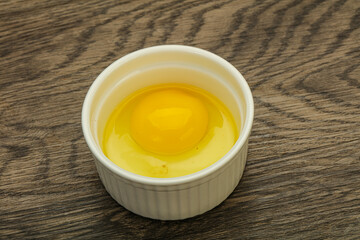 Raw Chicken egg in the bowl