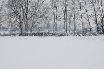  football field  with snow © Emmanuel