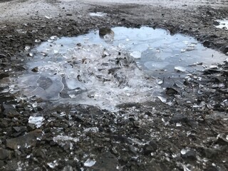 reifen reifenspur winter straße gefroren eis glätte glatteies tatort reifenspur winterreifen