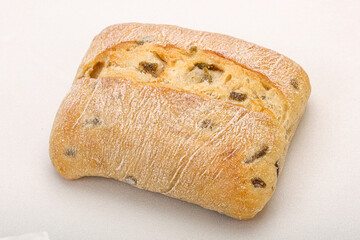 Italian ciabatta bread with olive
