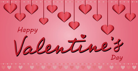 Happy Valentines Day typography poster