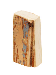 Wooden plank isolated on a white background.