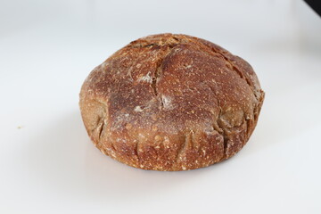 Homemade rye and white flour sourdough tartine bread.