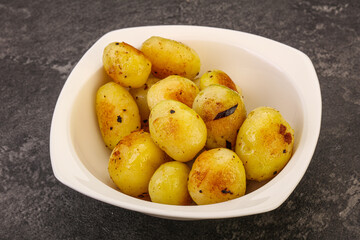 Roasted baby potato in the bowl