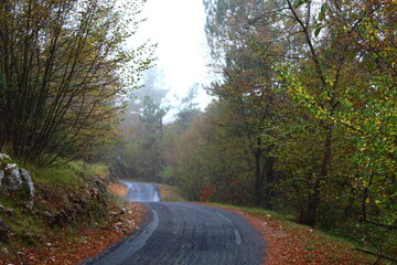 Angoli di riviera francese in autunno