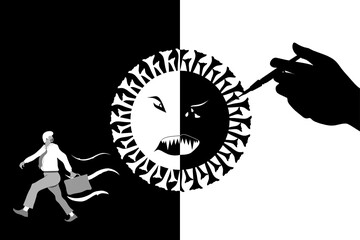 Black and white illustration of a Paradox series.