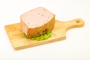 Homemade baked traditional meat loaf