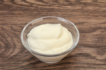 Sour cream in the bowl