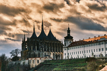 Fototapeta premium Cathedral in Kutna Hora - protected by UNESCO