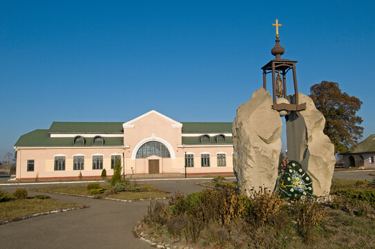 Halych railway station and monument to deported Ukrainians