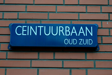 Obraz premium Street Sign Ceintuurbaan At Amsterdam The Netherlands 22-12-2020