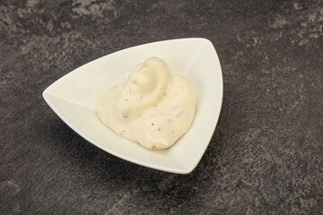 Caesar cream sauce with parmesan and herbs