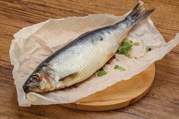 Salted Herring fish with pepper