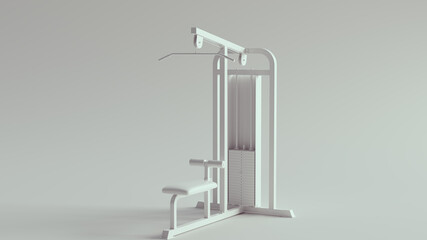White Weights Machine 3d illustration render	