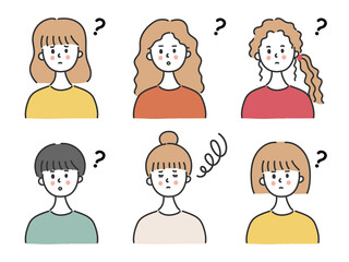 Set of wondering women, vector illustration