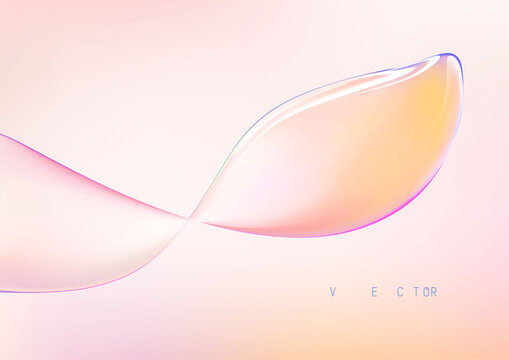 Wave Liquid Shape In Multi Color Background. Vector Illustration EPS10