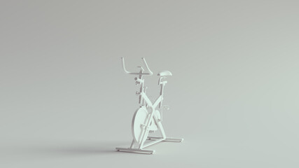White Exercise Bike 3d illustration  render