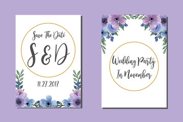 Floral Watercolor Wedding invitation Set