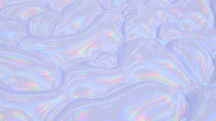 Abstract digital fabric. Sci-fi background.  Holographic neon foil. 3D illustration