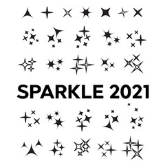 Sparkle lights stars set. Glowing light effect star. Sparkle lights vector