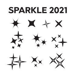 Sparkle lights stars set. Bright firework, decoration twinkle, shiny flash
