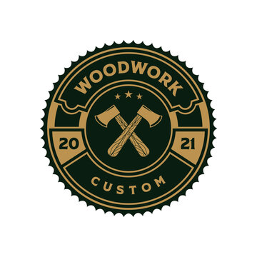 Woodwork custom logo design