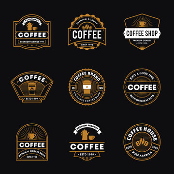 Vintage coffee logo template