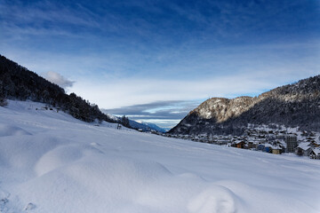 Winter landscape in Aprica
