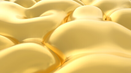 Fototapeta na wymiar Beautiful Gold satin or silk background. Gold digital fabric background. Gold texture. 3d rendering