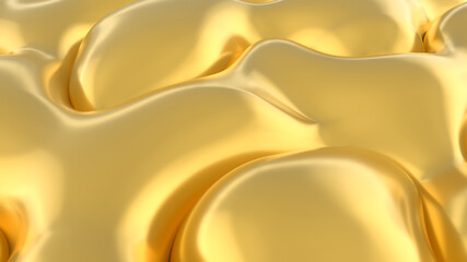 Fototapeta na wymiar Beautiful Gold satin or silk background. Gold digital fabric background. Gold texture. 3d rendering
