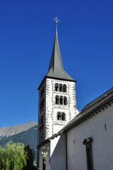 Fototapeta na wymiar St Mauritius (St Maurice) Church, Naters, Near Brig, Switzerland