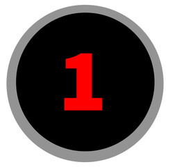 Obraz premium number 1 button