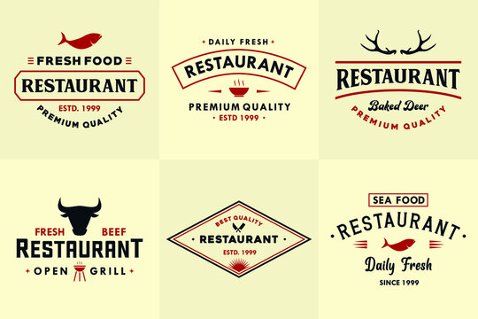 Restaurant logo in Retro style