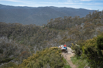 Fototapeta premium Walks in Snowy Mountain, Thredbo, Australia