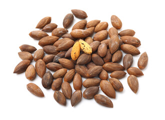 Obraz premium Torreya grandis seeds nut on white background