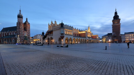 Fototapeta na wymiar Old Town in Krakow, Poland, Main Market Square